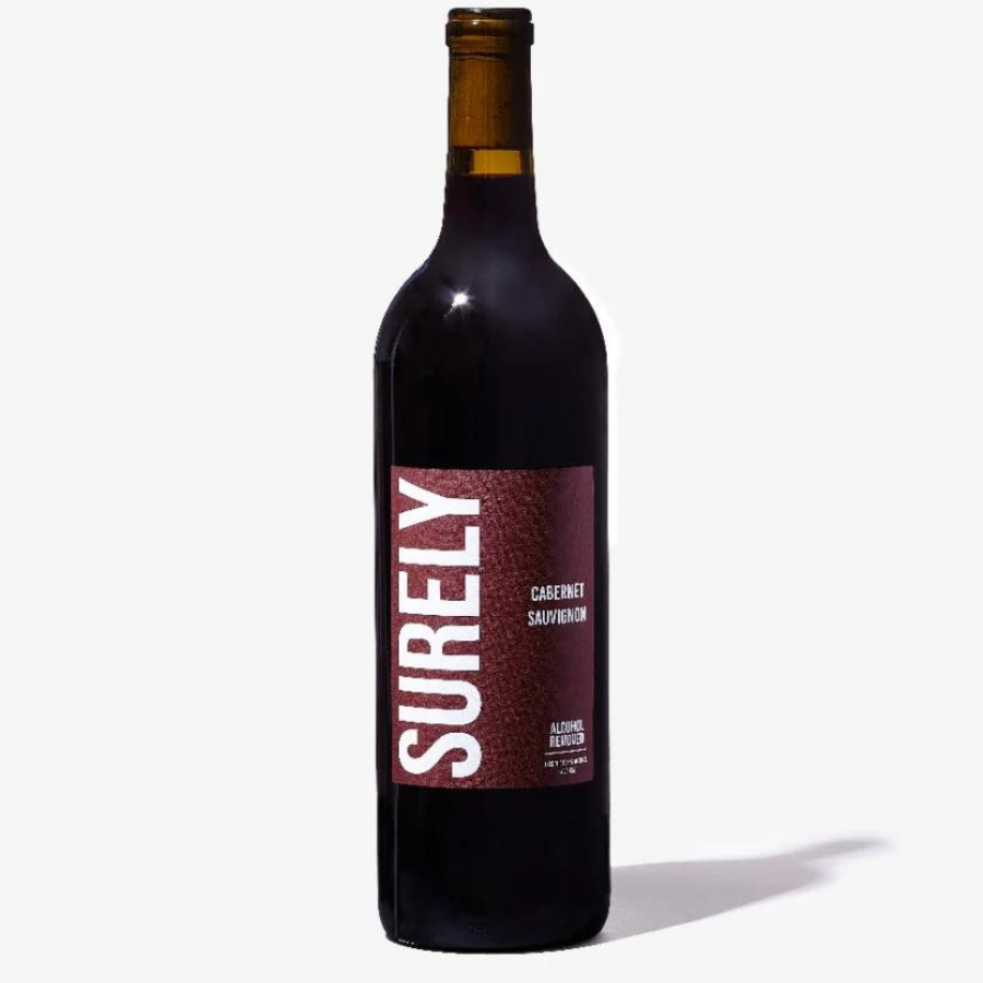 Bottle of Surely alcohol-removed Cabernet Sauvignon