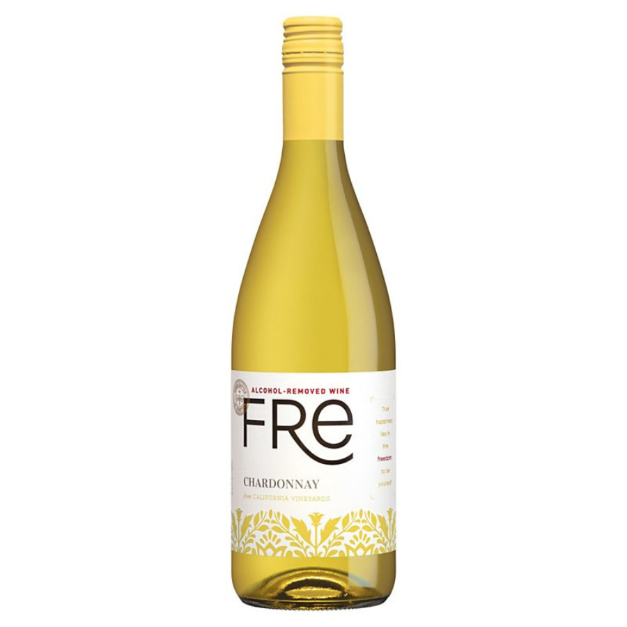 Bottle of Fre alcohol-removed Chardonnay